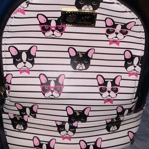 NWOT BETSEY JOHNSON Luv Betsey FRENCH BULLDOG Mini Backpack